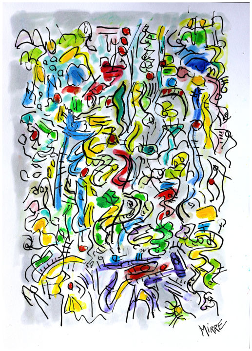 "DAYDREAM" başlıklı Tablo Jean Mirre tarafından, Orijinal sanat, Mürekkep