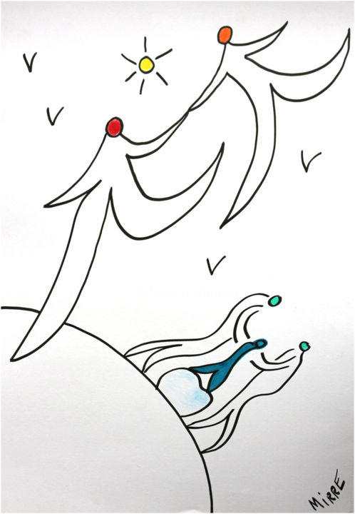 Картина под названием "Sidéral" - Jean Mirre, Подлинное произведение искусства, Акрил