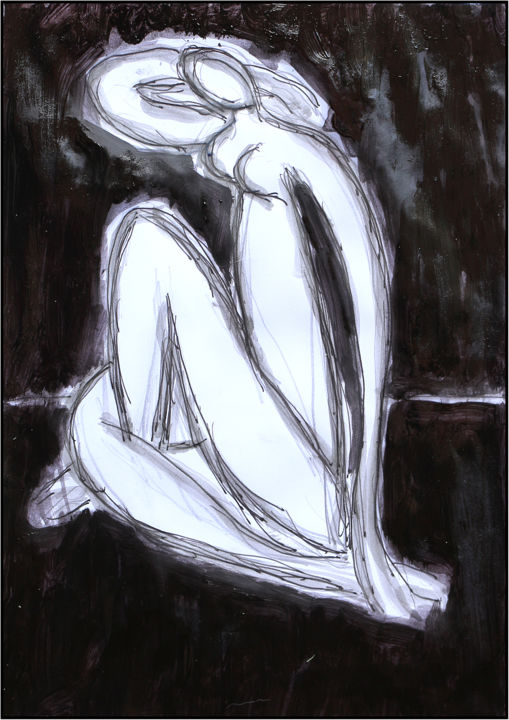 Peinture intitulée "BLACK MATISSE" par Jean Mirre, Œuvre d'art originale, Huile
