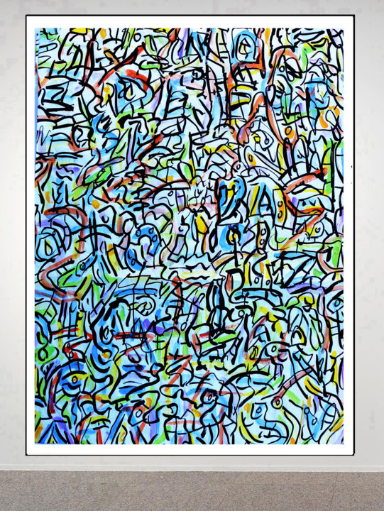 Pintura titulada "PICTURE WRITING" por Jean Mirre, Obra de arte original, Acrílico