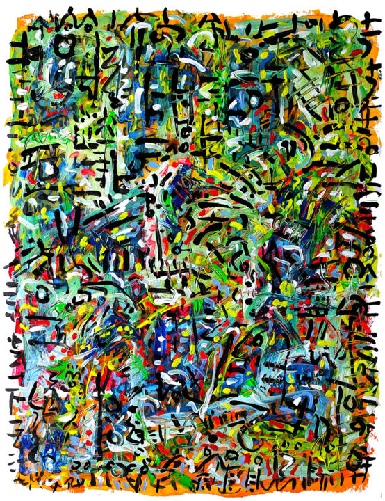 Картина под названием "WONDERLAND" - Jean Mirre, Подлинное произведение искусства, Акрил