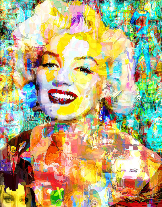Painting titled "MARILYN,FOREVER YOU…" by Jean Mirre, Original Artwork, Other