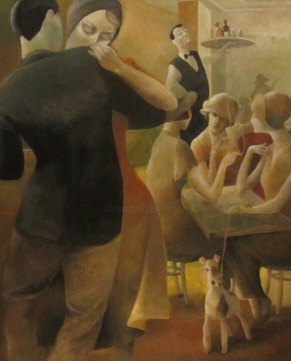 Картина под названием "IMPROVISATION" - Jeanne Dequesne (TONY GRAM), Подлинное произведение искусства, Масло