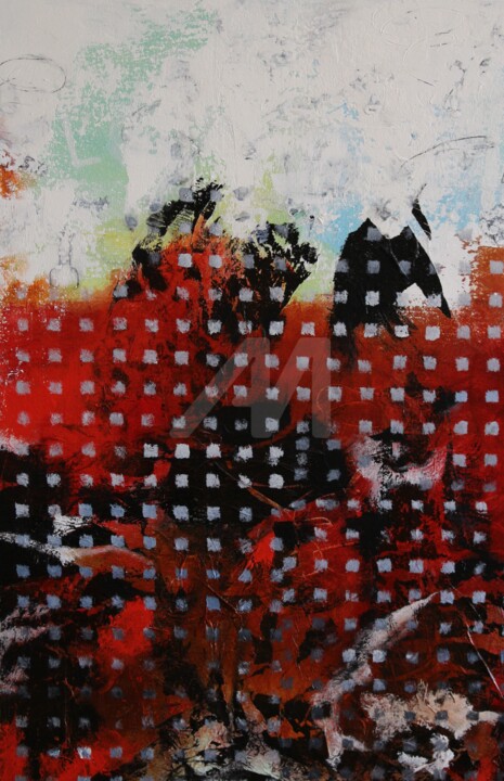 Painting titled "Drinking in the Sil…" by Jeanne Krabbendam, Original Art, Acrylic