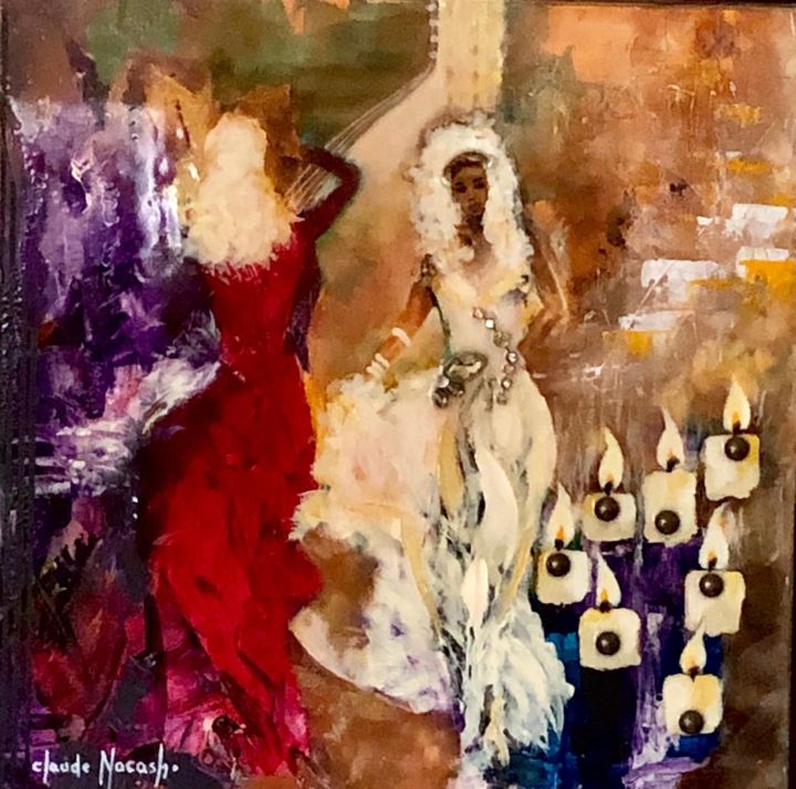 Peinture intitulée "Ode à la femme.jpg" par Claude Nacash, Œuvre d'art originale, Acrylique