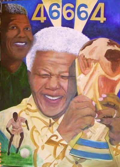 Peinture intitulée "Nelson_Mandela_-_Th…" par Jeanne Silver, Œuvre d'art originale