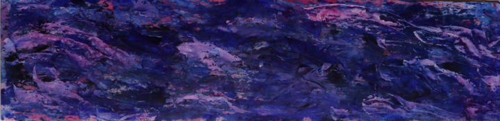 Malerei mit dem Titel "LUNE ROSE" von Jeannette Allary, Original-Kunstwerk, Öl