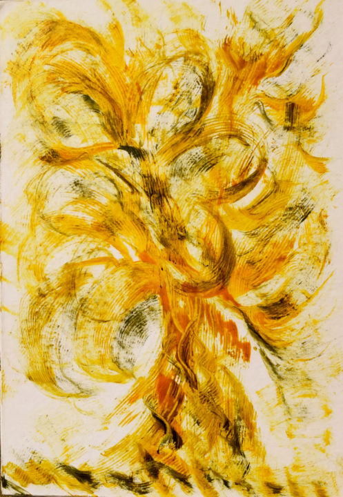 Peinture intitulée "GOLDEN RHAPSODY" par Jeannette Allary, Œuvre d'art originale, Huile Monté sur Autre panneau rigide