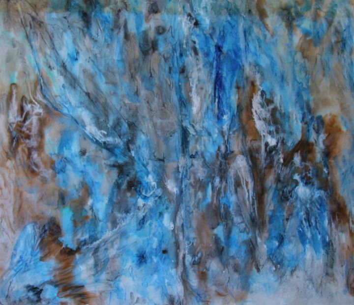 Painting titled "AGUA AZUL  ( SELECT…" by Jeannette Allary, Original Artwork, Watercolor