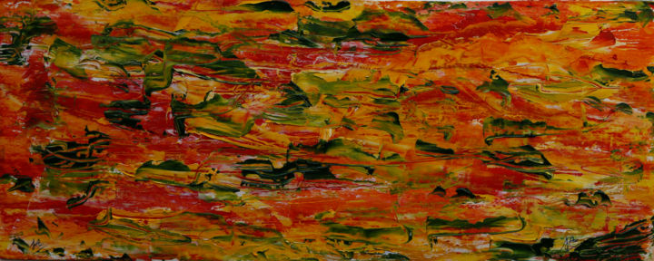 Peinture intitulée "IMPROVISATION" par Jeannette Allary, Œuvre d'art originale, Huile