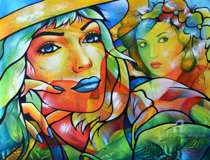 Painting titled "c'est la ouate" by Jeannette Guichard-Bunel, Original Artwork, Oil