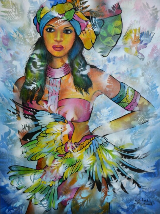 绘画 标题为“samba” 由Jeannette Guichard-Bunel, 原创艺术品, 油