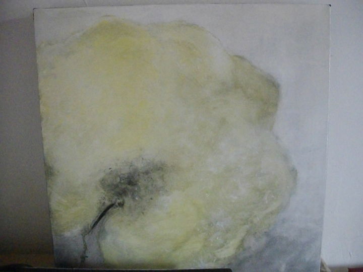 Painting titled "fleur sauvage" by Jeannine Morelle Peintures, Original Artwork, Acrylic