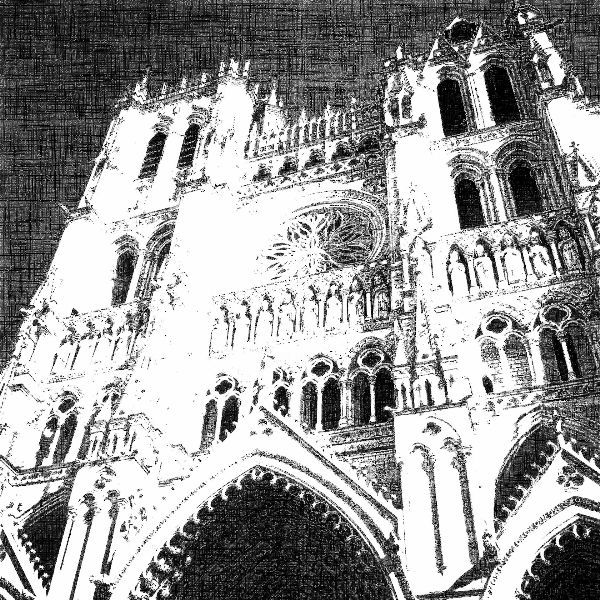 Fotografie mit dem Titel "Cathédrale d'Amiens" von Jeanine Chatelain, Original-Kunstwerk