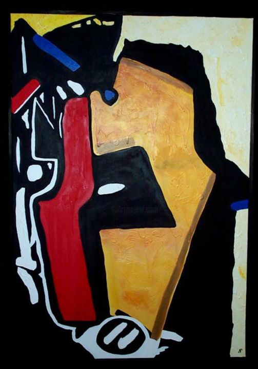 Peinture intitulée "Masque" par Jeanpaquet, Œuvre d'art originale, Huile