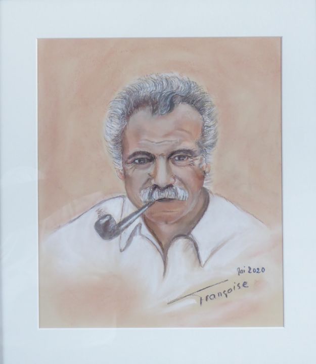 Peinture intitulée "Monsieur Georges" par Françoise Collin, Œuvre d'art originale, Pastel