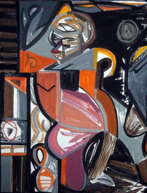 Painting titled "The Worker." by Jean-Paul Migneco, Original Artwork