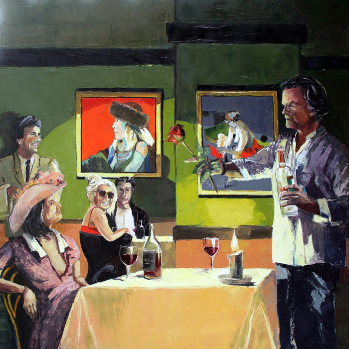Peinture intitulée "CAFÉ XXXII" par Jean-Paul Schmitt, Œuvre d'art originale, Huile