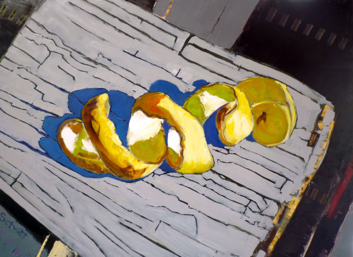 「Zestes de citron」というタイトルの絵画 Jean-Paul Schmittによって, オリジナルのアートワーク
