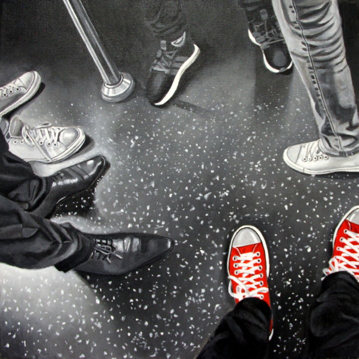 Peinture intitulée "Converse" par Jeanpaul Tarasco, Œuvre d'art originale, Acrylique