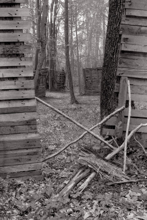 Fotografia intitulada "Cabanes IV" por Jeanpaul Zak, Obras de arte originais, Fotografia de filme