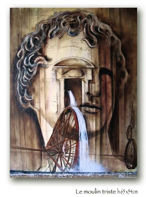 Painting titled "LE MOULIN TRISTE" by Jean-Philippe Vallon, Original Artwork