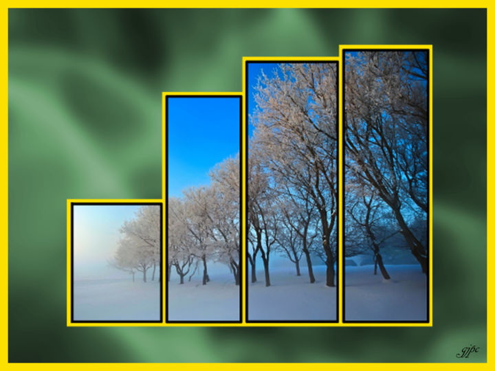 Digital Arts titled "Tableau arbres.jpg" by Jean-Pierre Gueret, Original Artwork, Photo Montage