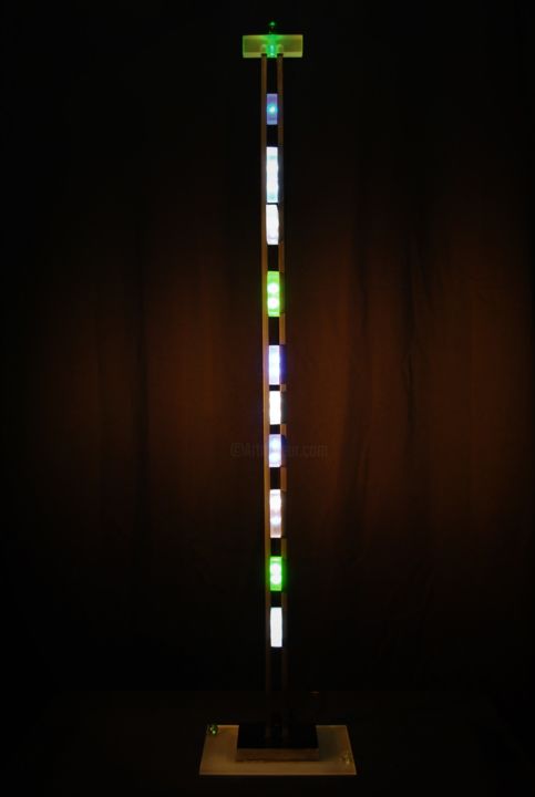 Design getiteld "Pointillés 2" door Jean-Pierre Querin, Origineel Kunstwerk, Verlichting