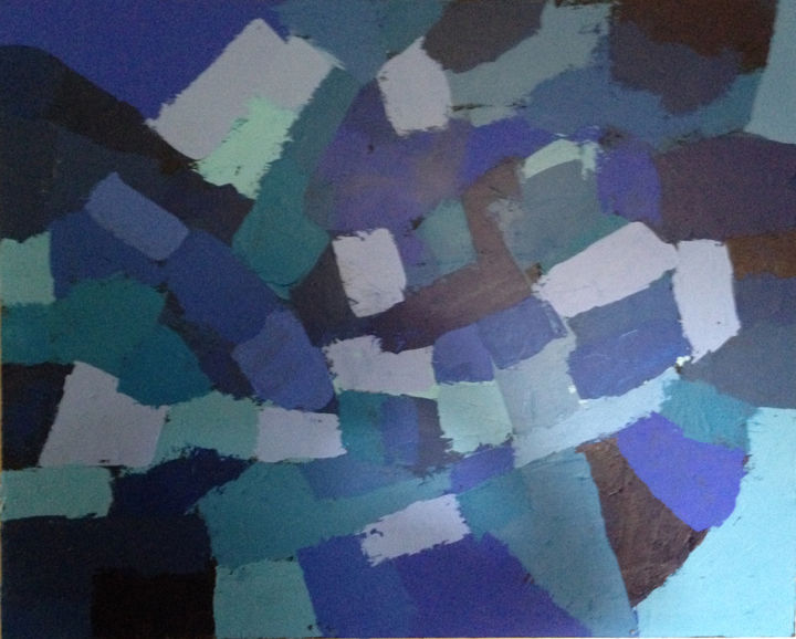 Картина под названием "taches-bleues.jpg" - Jean-Pierre Etienne Gras, Подлинное произведение искусства, Акрил