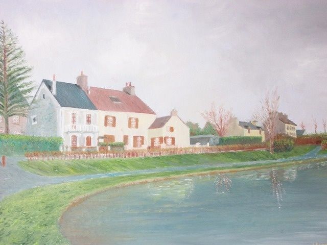 Painting titled "La maison du pere L…" by Jean-Pierre Leconte, Original Artwork