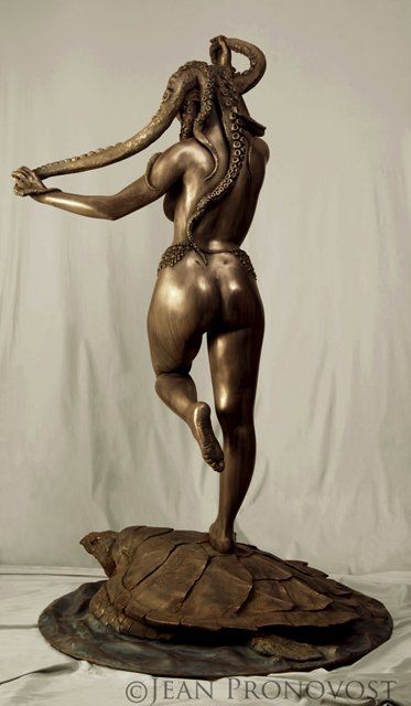 Скульптура под названием "La fiancé du cosmop…" - Jean Pronovost, Подлинное произведение искусства