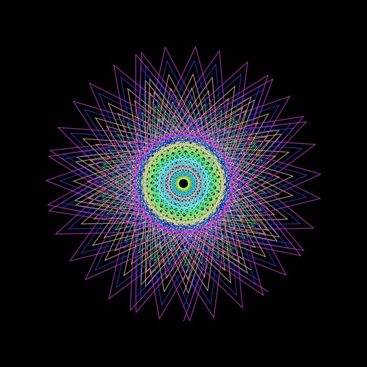 Digital Arts titled "Purple Star - #1485" by Jeb Gaither, Original Artwork, 2D Digital Work