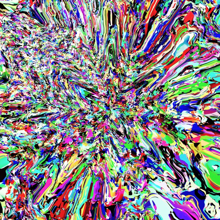 Digital Arts titled "Colorful Distortion…" by Jeb Gaither, Original Artwork, 2D Digital Work