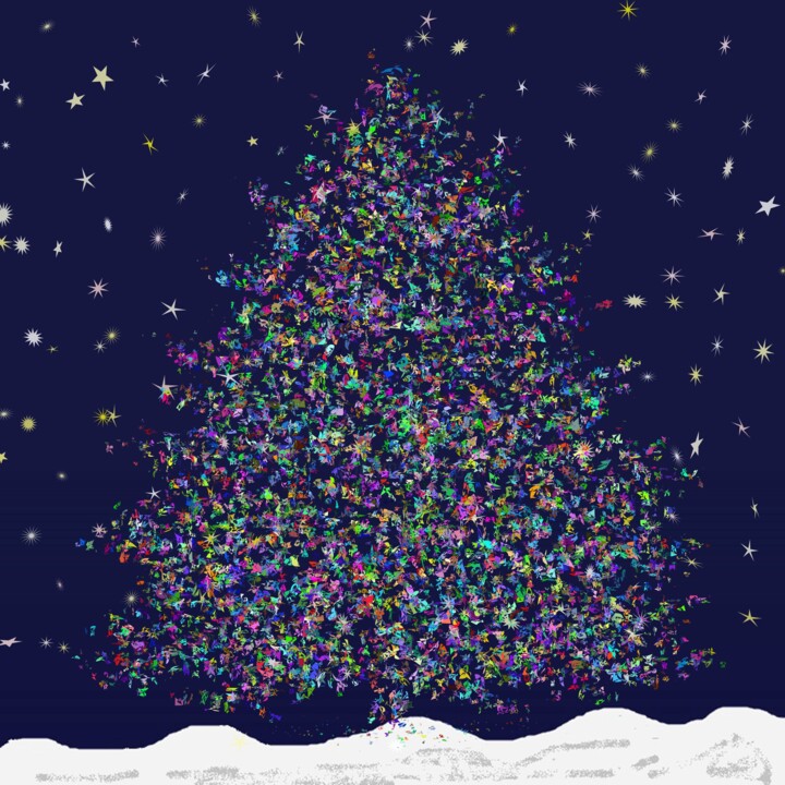Digital Arts titled "Merry Christmas #16…" by Jeb Gaither, Original Artwork, 2D Digital Work
