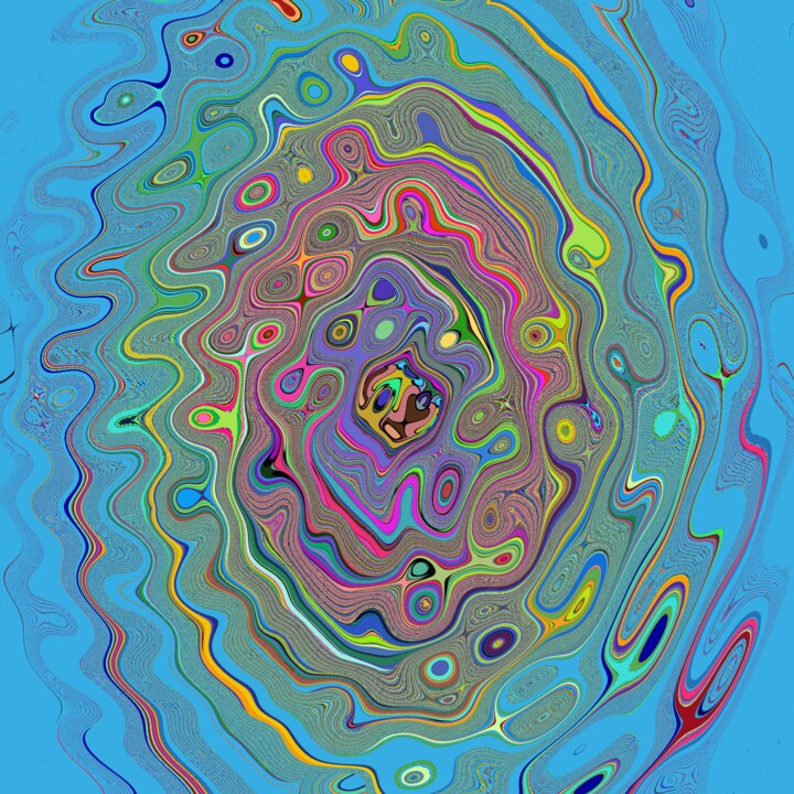 Digital Arts titled "Whirlpool #1608" by Jeb Gaither, Original Artwork, 2D Digital Work