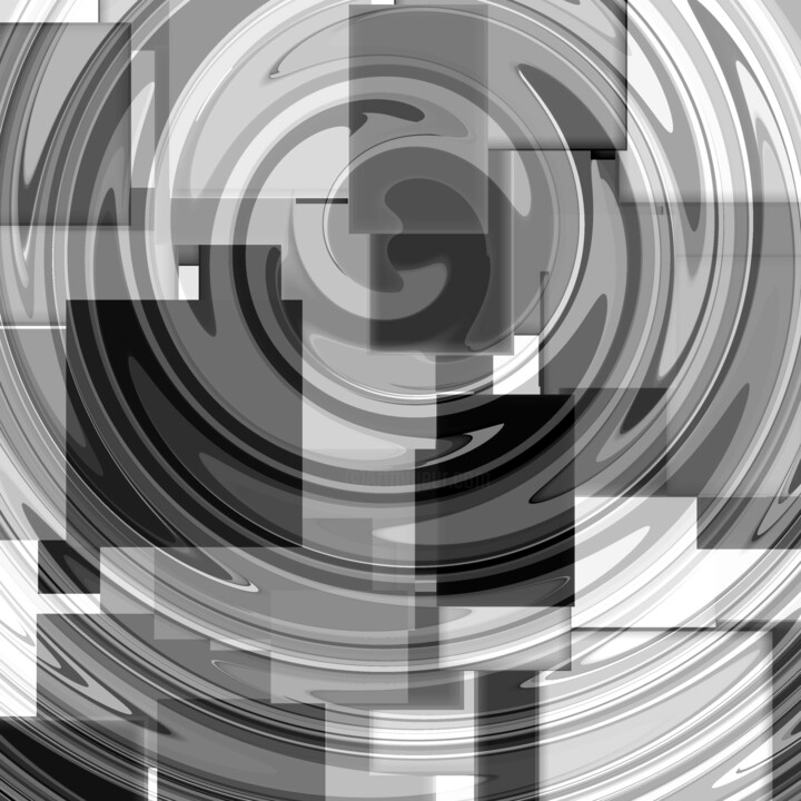 Digital Arts titled "Shadowed Swirls #16…" by Jeb Gaither, Original Artwork, 2D Digital Work