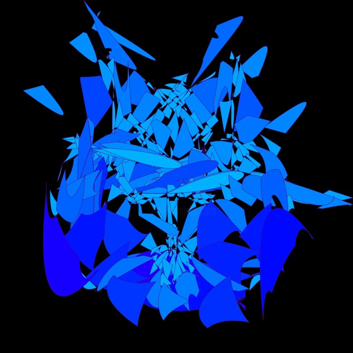 Digital Arts titled "Broken Blue Thistle…" by Jeb Gaither, Original Artwork, 2D Digital Work
