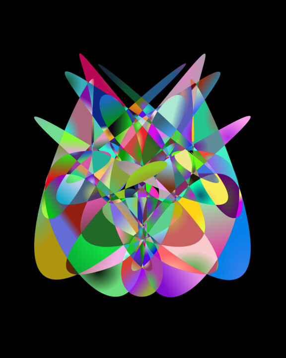 Digital Arts titled "Colorful Thistle #1…" by Jeb Gaither, Original Artwork, 2D Digital Work
