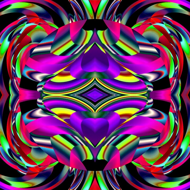 Digital Arts titled "Colorful Pattern #1…" by Jeb Gaither, Original Artwork, 2D Digital Work