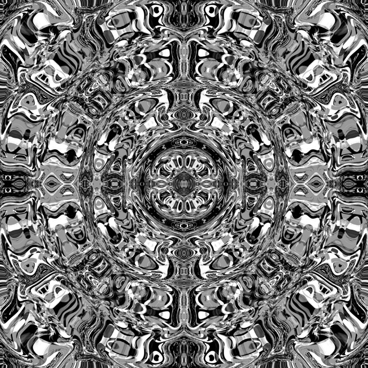Digital Arts titled "Black & White Refel…" by Jeb Gaither, Original Artwork, 2D Digital Work