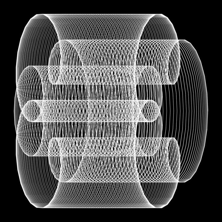 Arts numériques intitulée "Rolling Along #1836" par Jeb Gaither, Œuvre d'art originale, Travail numérique 2D