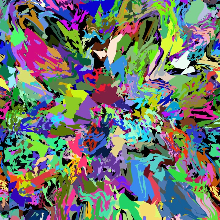 Digital Arts titled "Splashes Of Color #…" by Jeb Gaither, Original Artwork, 2D Digital Work
