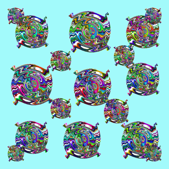 Arte digital titulada "Colorful Fattern #1…" por Jeb Gaither, Obra de arte original, Trabajo Digital 2D