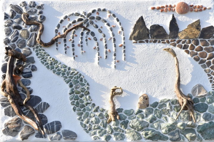Γλυπτική με τίτλο "Jurassic Park" από Giacomo Franzini, Αυθεντικά έργα τέχνης, Πέτρα