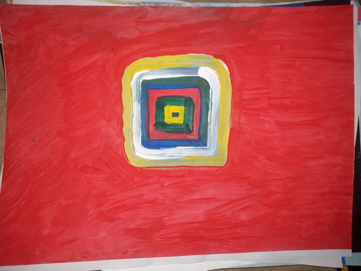 Painting titled "O cubo mágico" by Jedaylson Rodrigues, Original Artwork, Pigments