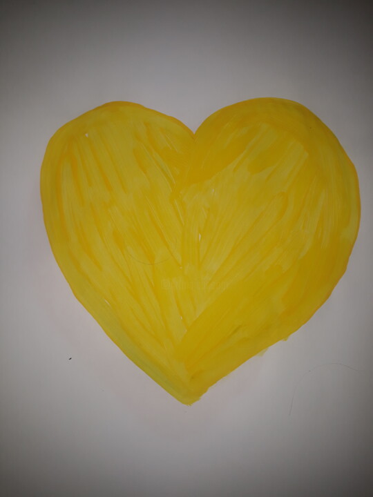 Pintura intitulada "O coração da cor am…" por Jedaylson Rodrigues, Obras de arte originais, Aquarela
