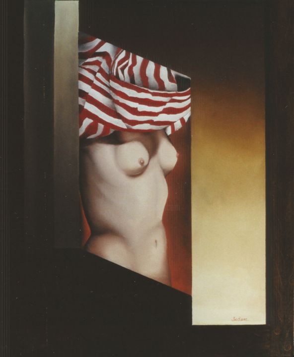 Peinture intitulée "Striptease" par Jeden, Œuvre d'art originale, Huile