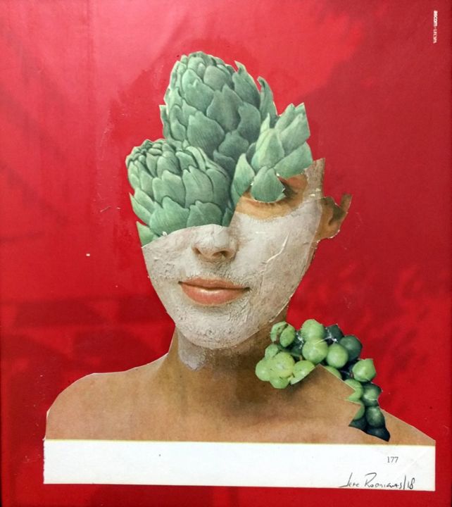 Collages intitolato "Monalisa da Rua II" da Jefe Rodrigues, Opera d'arte originale