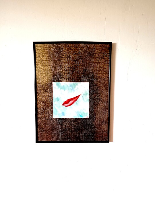 Collages intitulée "V- Lips of the sky" par Jeff Andreotti, Œuvre d'art originale, Collages