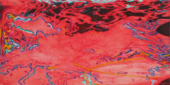 Peinture intitulée "Red Sargasso Sea" par Jeff Cornish, Œuvre d'art originale, Huile